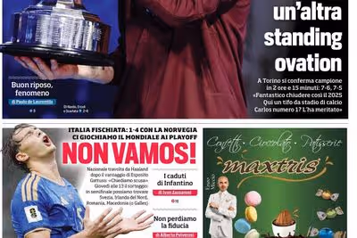 Today’s Papers: Italy go to World Cup play-offs, Haaland dominates