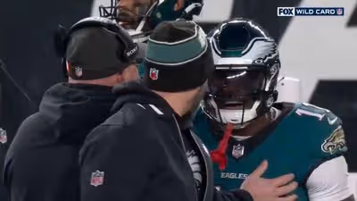 AJ Brown pulled away from Nick Sirianni after sideline bust-up as Eagles security chief steps in